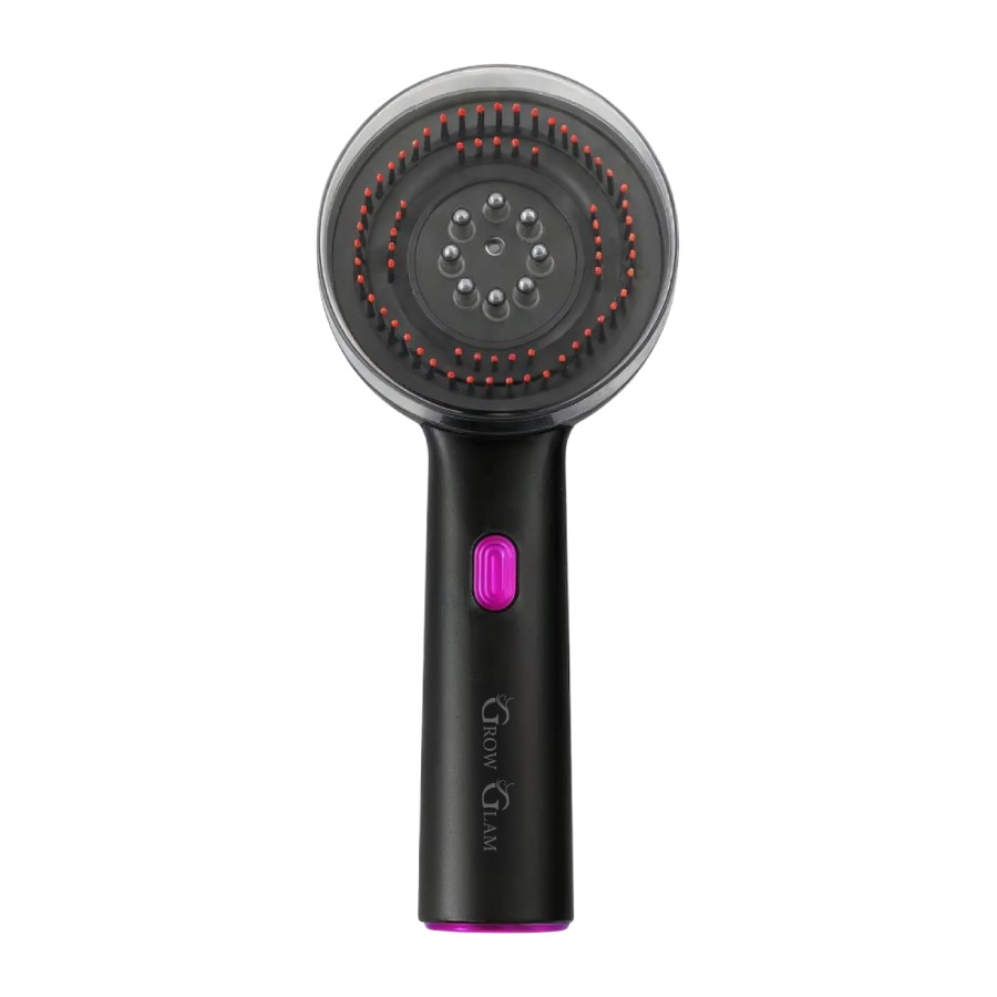 Grow Glam 3-in-1 Rechargeable Scalp Massager with Red Light Therapy & Oil Infusion